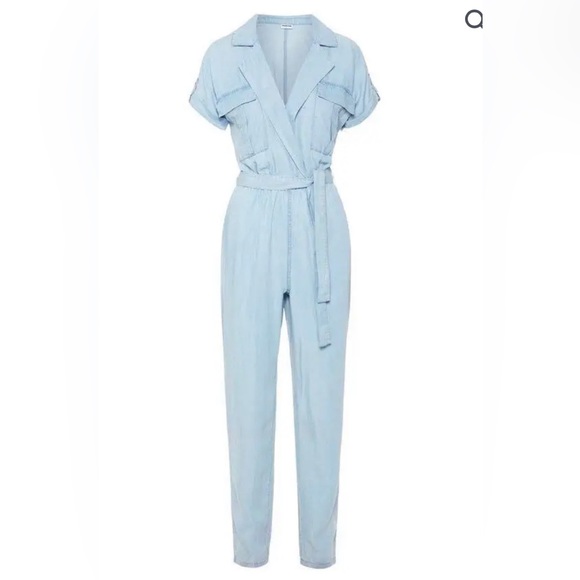 Noisy May Chambray jumpsuit with belt. - Picture 2 of 7